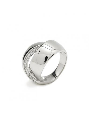 Anillo plata y circonitas